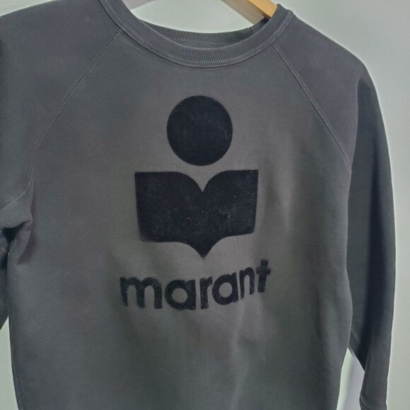 ISABEL ETOILE MARANT Milly MillyNY Sweatshirt Sweater Cotton Logo Women 36,Small - Picture 3 of 13